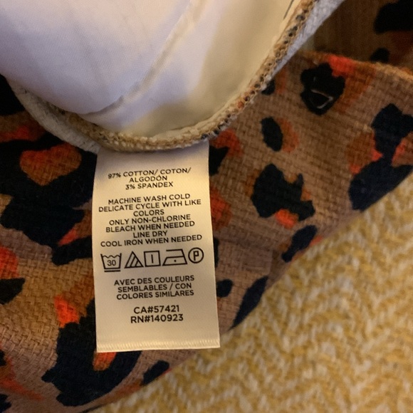 LOFT Cheetah Print Cotton Mini Skirt - Picture 3 of 7